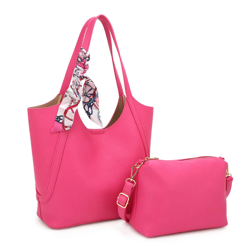 Mary Joe (2 Piece Set w/ Scarf) Fuschia