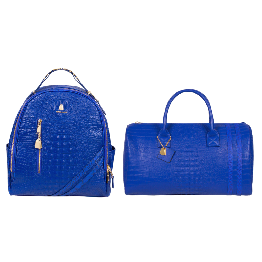 Tote & Carry 2 Piece Travel Set (Royal Blue) SMALL BKPK