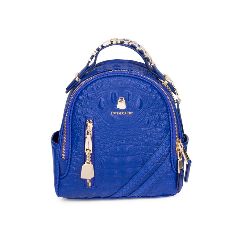 Tote&Carry - Royal Blue Velvet Duffle Bag, Weekender Bag